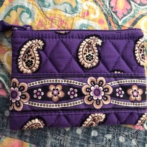 Vera Bradley accessories bag. Purple and white